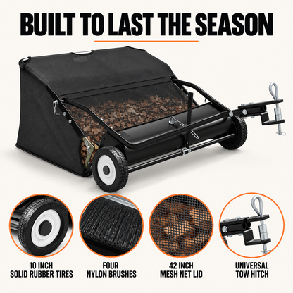 FITO TerraSweep - 42" Commercial Grade Lawn Sweeper