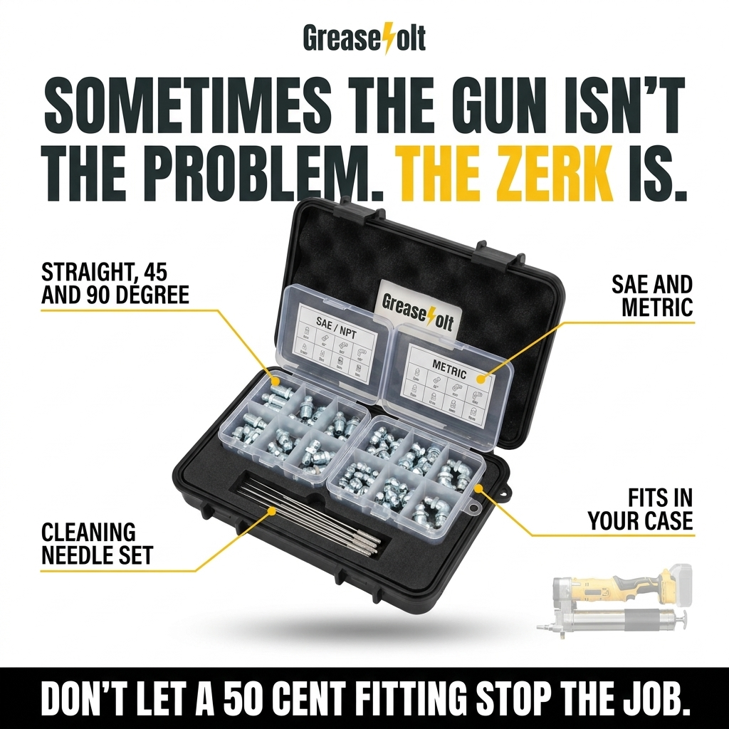 Zerk Rescue Kit – Fix Clogged Fittings